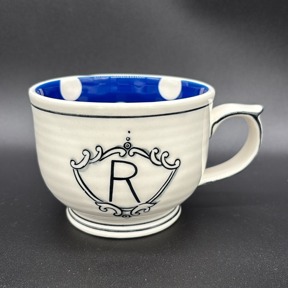 Molly Hatch Stoneware Monogram “R” Mug